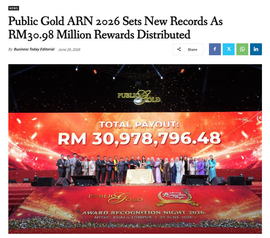Public Gold ARN 2026 Sets New Records As RM30.98 Million Rewards Distributed
